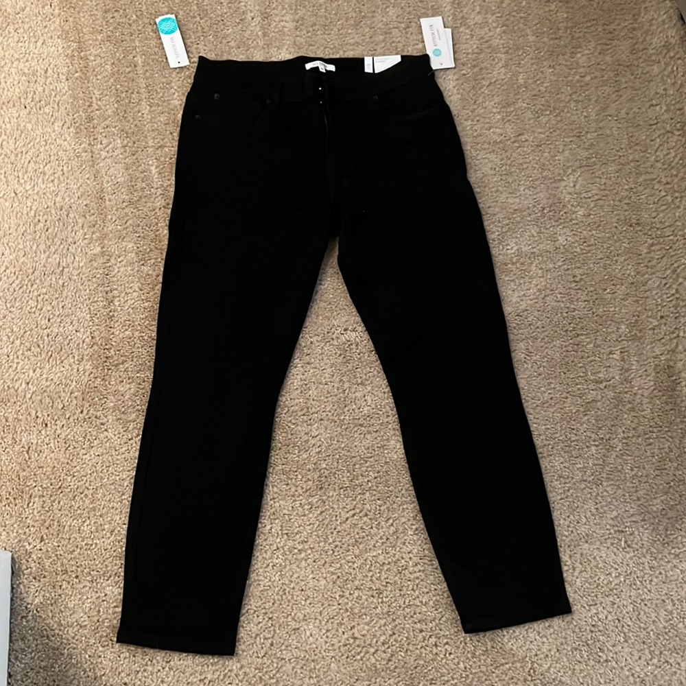 STS Blue Ankle Skinny 9” mid rise black jeans